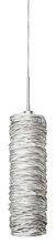  PD533SISNX3M - Pendant Coil Long Cylinder Silver Satin Nickel Hal G4 35W 700lm Monopoint